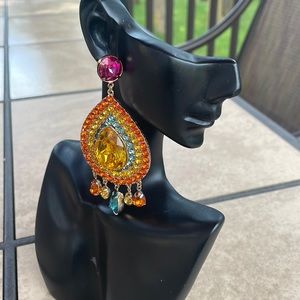 Beautiful colourful earrings for pierced ears